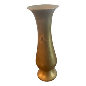 Vintage 6" Brass Bud Vase Patina Made In India